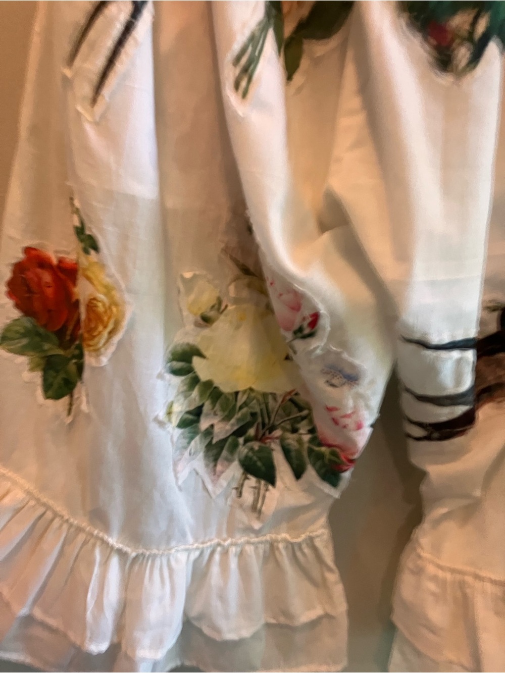Indi & Sai Bird and Floral Romantic White Draw String Bloomers, NWOT - Picture 8 of 13